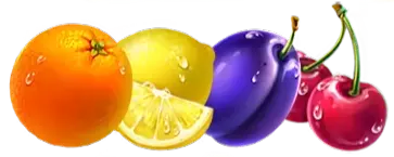 Orange, lemon, plum and cherry symbol payout icon
